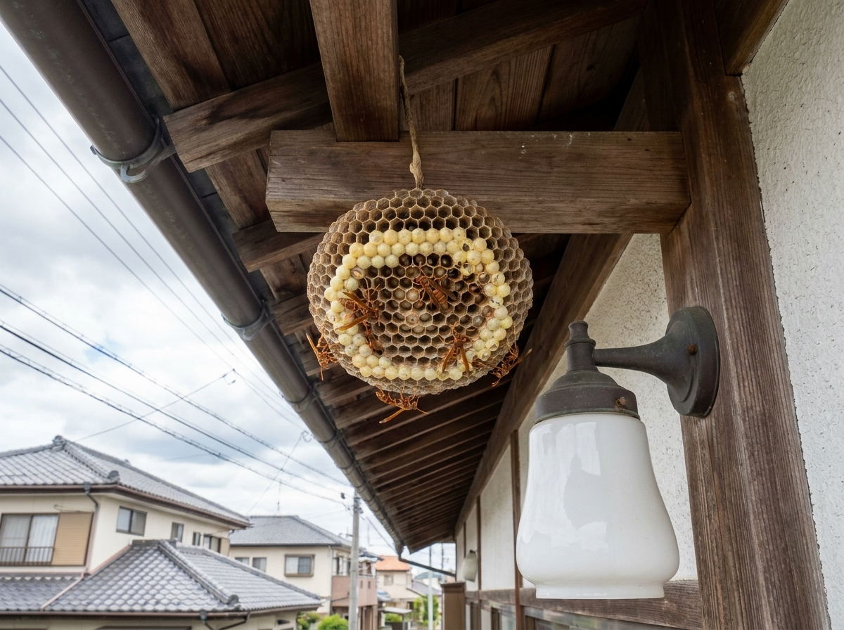 軒先のライトや電気器具の周辺